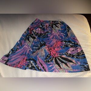 Vintage Colorful Abstract Women's Skirt RLM Size 20W/22W Plus Size 1980’s